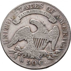 USA, 50 Cent 1830 - hlava Liberty, KM.37 (Ag892), 13.218g,