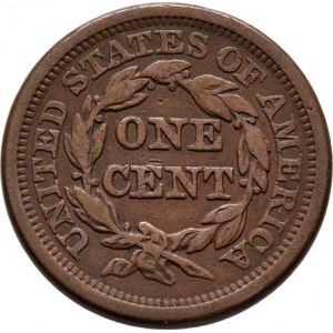 USA, Cent 1851 - Braided Hair, KM.67 (Cu), 10.469g,