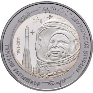 Kazachstán, republika, 1991 -, 500 Tenge 2011 - 50.výročí letu Jurie Gagarina,