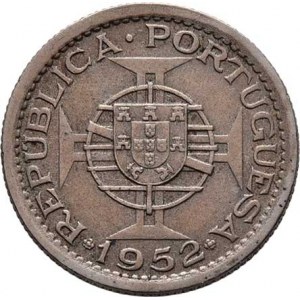 Macao - portugalská kolonie, 50 Avos 1952, KM.3 (CuNi), 3.465g, nep.hr., pěkná