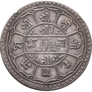 Nepál, Prithvi Bir Bikram, 1881 - 1911, 2 Mohar, SE.1832 (= 1910), KM.656, Ag 29mm, 10.733g,