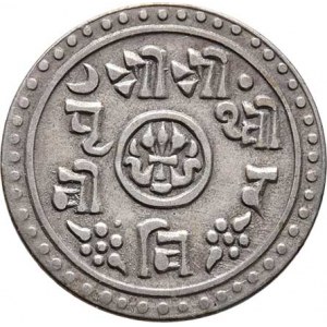 Nepál, Prithvi Bir Bikram, 1881 - 1911, 1/2 Mohar, SE.1827 (= 1905), KM.648, Ag 21mm, 2.703g,