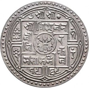 Nepál, Tribhuvana Bir Birkram, 1911 - 1950, Mohur, VS.1969 (=1912), KM.694, Ag 26mm, 5.502g,