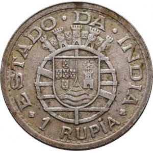 Portugalská Indie, kolonie republiky, 1908 -, Rupie 1947, KM.27 (Ag500), 11.906g, dr.hr.,