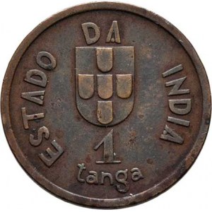 Portugalská Indie, kolonie republiky, 1908 -, 1 Tanga 1934, KM.19 (bronz, pouze 100.000 ks),