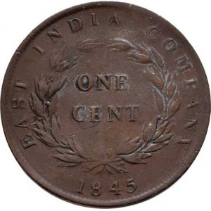 Straits Setlements, Victoria, 1837 - 1901, Cent 1845, KM.3 (bronz), 9.063g, dr.hr., nep.rysky,