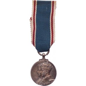 Velká Británie, George VI. - Miniatura korunovační medaile 1937,