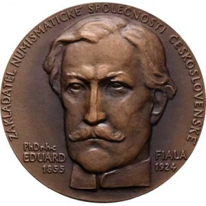 Medaile vydané Českou numismatickou společností, Knobloch - 50.výročí úmrtí Eduarda Fialy 1974 - hl