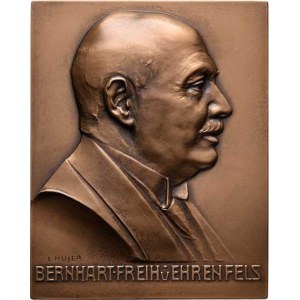Hujer Ludvík, 1872 - 1968, Bernhard sv.pán von Ehrenfels - potrétní plaketa 1928