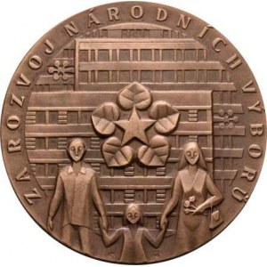 Hvozdenský Josef, 1932 -, Za rozvoj národních výborů 1984 - rodina, emblém,