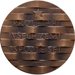 Československo - medaile s portrétem Klem. Gottwalda, Prádler - 50.výročí založení KSČ 1971 - poprs
