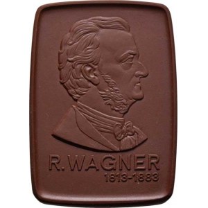 Porcelánové medaile, DDR 1983 - Richard Wagner - 100.výročí úmrtí - poprsí