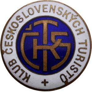 Sportovní medaile, plakety a odznaky, Klub československých turistů b.l. - členský odznak,