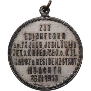 Medaile a odznaky spolků vysloužilců (veteránů), Mnichov 1910 - 75 let spolku veteránů - znak města