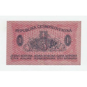 Československo - státovky I. emise, 1 Koruna 1919, série 030, BHK.7, He.7a, neperf.