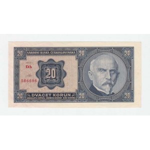 Československo - bankovky Národ. banky Československé, 20 Koruna 1926, série Dh, BHK.21b2, He.21c2,