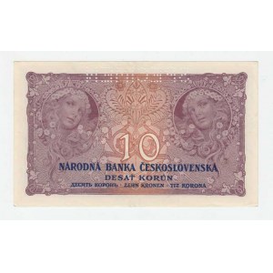Československo - bankovky Národ. banky Československé, 10 Koruna 1927, série B028, BHK.22d, He.22b.