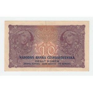 Československo - bankovky Národ. banky Československé, 10 Koruna 1927, série N163, BHK.22e, He.22b,