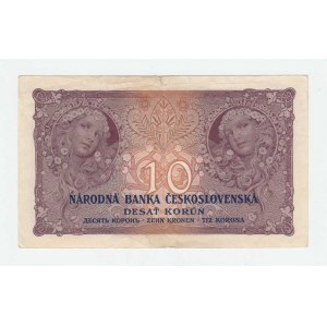 Československo - bankovky Národ. banky Československé, 10 Koruna 1927, série N194, BHK.22e, He.22b,