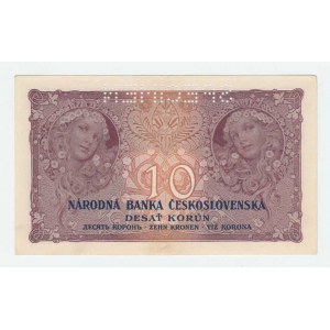 Československo - bankovky Národ. banky Československé, 10 Koruna 1927, série N187, BHK.22e, He.22b.