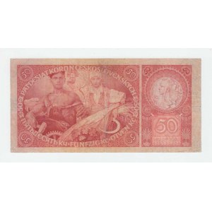 Československo - bankovky Národ. banky Československé, 50 Koruna 1929, série Ha, BHK.24b, He.24b, 