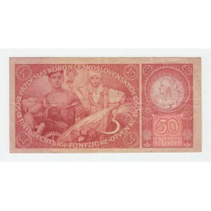 Československo - bankovky Národ. banky Československé, 50 Koruna 1929, série Ub, BHK.24b, He.24b n