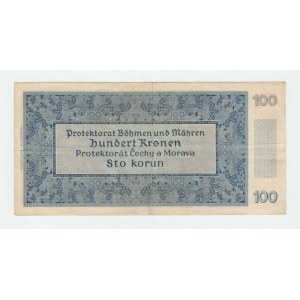 Protektorát Čechy a Morava, 1939 - 1945, 100 Koruna 1940 - 2.vyd., sér.08B, BHK.33a, He.35a,