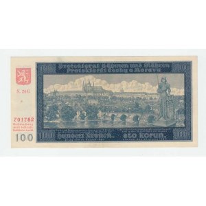 Protektorát Čechy a Morava, 1939 - 1945, 100 Koruna 1940 - 2.vyd., sér. 24G, BHK.33a, He.35b1,