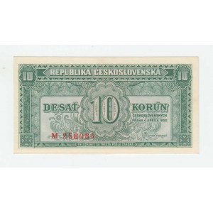 Československo - bankovky a státovky 1945 - 1953, 10 Koruna 1950, série M, BHK.84a, He.92a neperf.