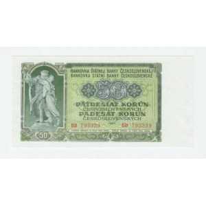 Československo - bankovky a státovky 1953, 50 Koruna 1953, sér. BD (Moskva), BHK.91aA, He.103a1,
