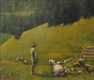 Zefiryn ĆWIKLIŃSKI (1871-1930), Góral wypasający owce