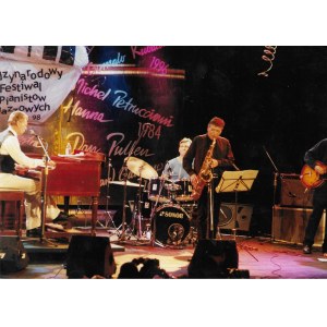 Alan Skidmore Georgie Fame Międzynarodowy Festiwal Pianistów Jazzowych Kalisz 1998 fotografia Marek Karewicz