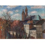 Henryk Dietrich (1889-1948), Widok na Kościół Mariacki w Krakowie, lata 30. XX w.