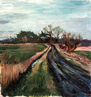 Marek Domaniecki, Muddy road at dusk 2021