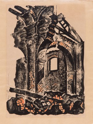 Zygmunt Pazda (1911 - 1987), Stare Miasto - Kościół św. Jacka , 1946