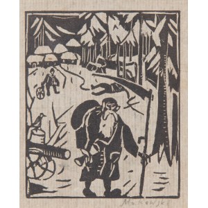 Tadeusz Makowski (1882 Oświęcim - 1932 Paryż), Starzec - alegoria czasu (ilustracja do książki Franciszki Rodis 'Z ziemi polskiej'), około1920