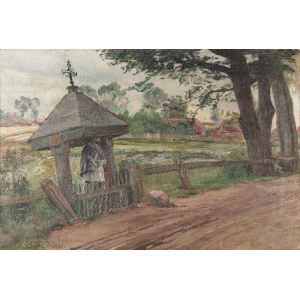 Kazimierz LASOCKI (1871-1952), Paysage avec chapelle - Lechanice, 1923