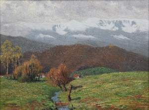 Paul WEIMANN (1867-1945), Szczyty Karkonoszy i Wielkie Kotły - obraz dwustronny