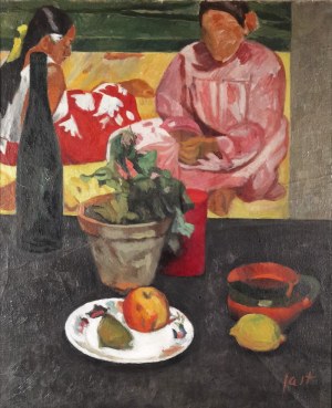 Janusz STRZAŁECKI, [JAST] (1902-1983), Martwa natura z owocami