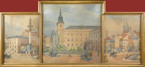 Feliks BAGIEŃSKI (1840-1922), Plac Zamkowy w Warszawie - tryptyk