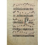 Karta pergaminowa ze średniowiecznego kancjonału lub graduału