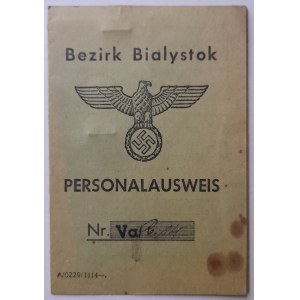 Białystok. Personalausweis Bezirk Bialystok
