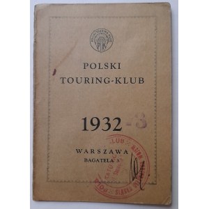 Legitymacja Polskiego Touring-Klubu 1932 Warszawa