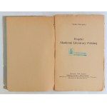 Żeromski, Projekt Akademii Literatury Polskiej, 1918 r.
