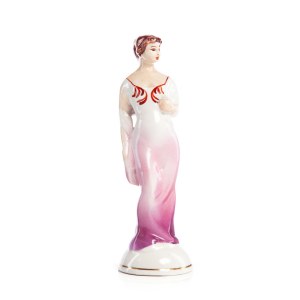 Figurka Dama z szalem - Wytwórnia Wyrobów Ceramicznych „Steatyt”