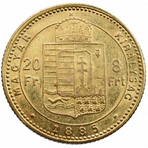 FJI 1848-1916, 8 zlatník 1885 KB, vlas.škr.