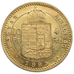 FJI 1848-1916, 4 zlatník 1885 KB nep.škr.