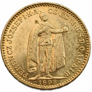 FJI 1848-1916, 20 koruna 1898 KB, vlas škr.