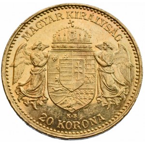 FJI 1848-1916, 20 koruna 1898 KB, vlas škr.