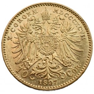 FJI 1848-1916, 10 koruna 1897 b.z., vlas.škr., zc nep.hr.